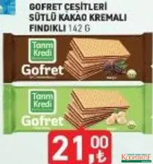TARIM KREDİ GOFRET ÇEŞİTLERİ 142 G fiyat ve kampanya bilgisi